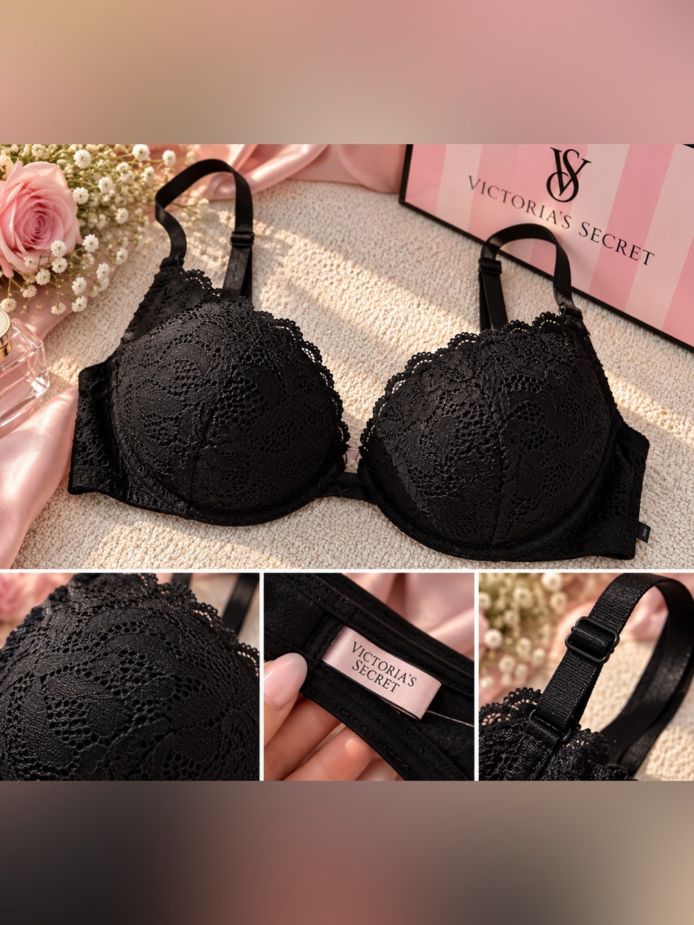 Victoria's Secret Black Lace Bra